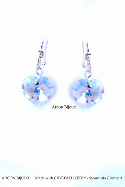 Swarovski náušnice - krystal + AB efekt SWU10AB-1AF