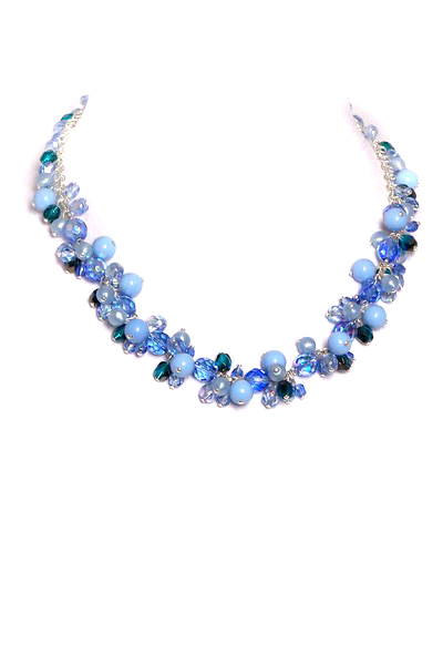 modrý náhrdelník H43-8