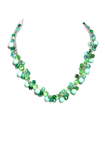 zelený náhrdelník H44-8