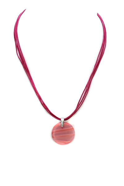 růžový náhrdelník H91-108
