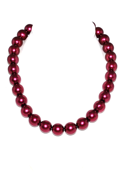 fuchsiový náhrdelník H928-116