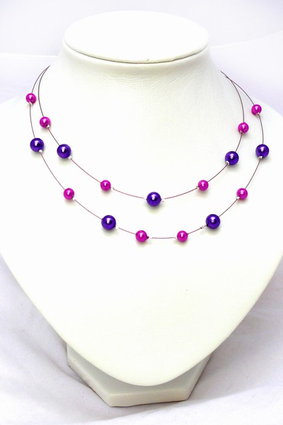 fialový náhrdelník H95-124