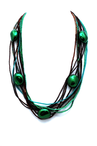 zelený náhrdelník H84TH-60