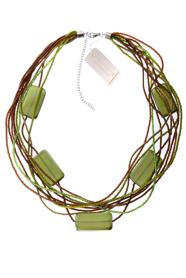 zelený náhrdelník H84H-60