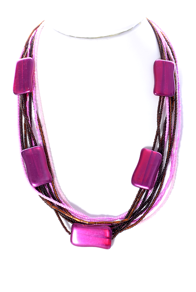 růžový náhrdelník H81H-60