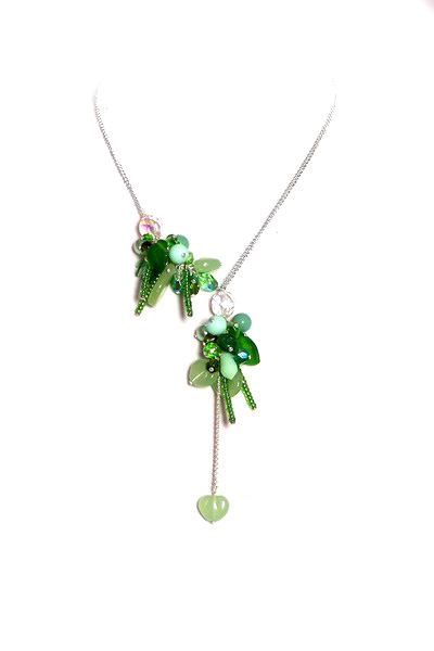 zelený náhrdelník H34-4S