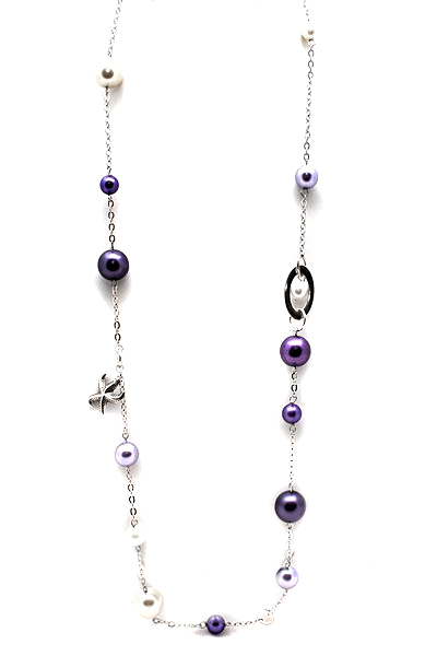 fialový náhrdelník H95-150