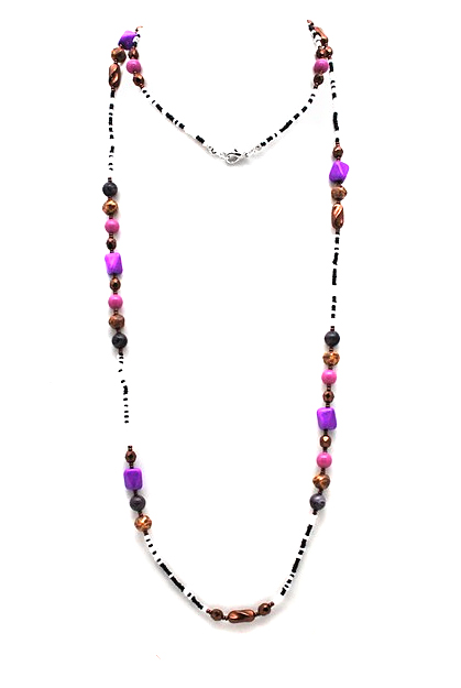 fialový náhrdelník 2H95-146