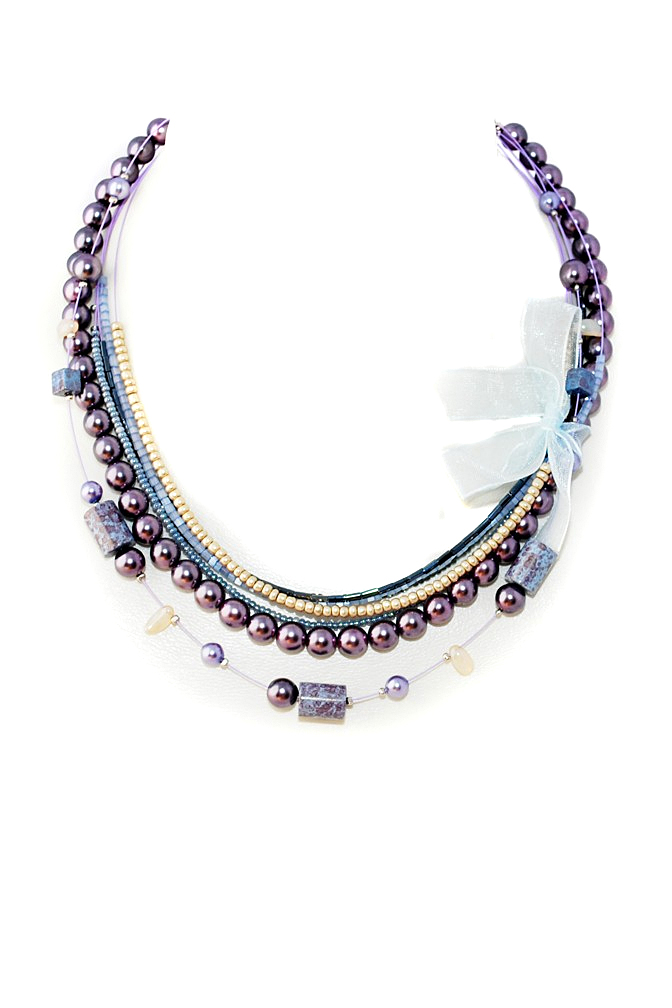 fialový náhrdelník H95-170