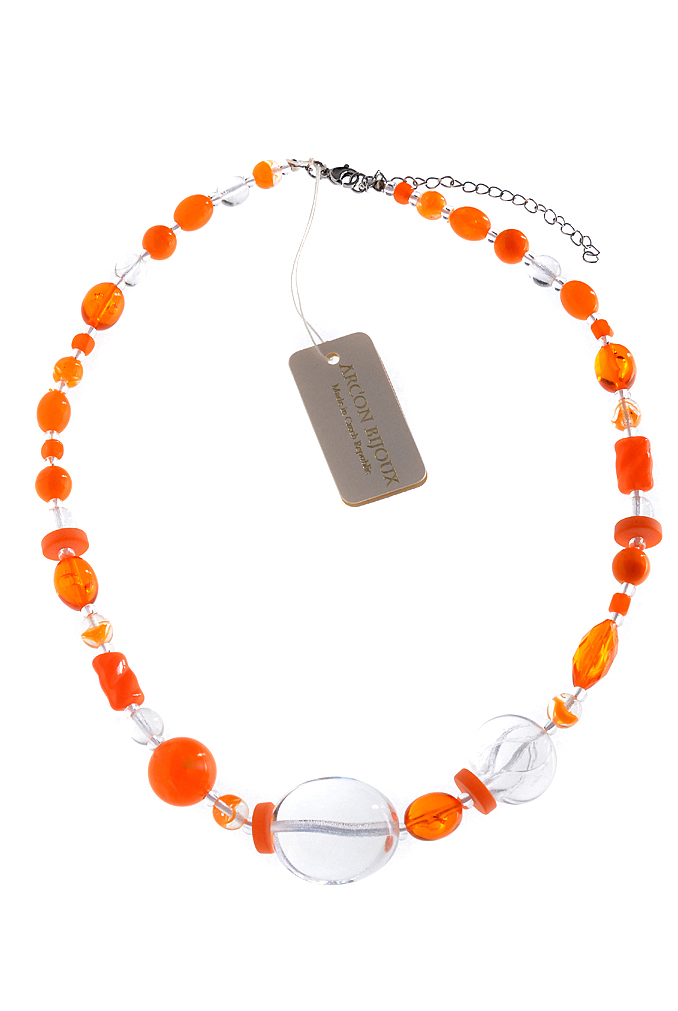 Oranžový náhrdelník H824-43LL