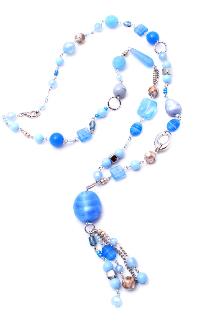 modrý náhrdelník H93-177