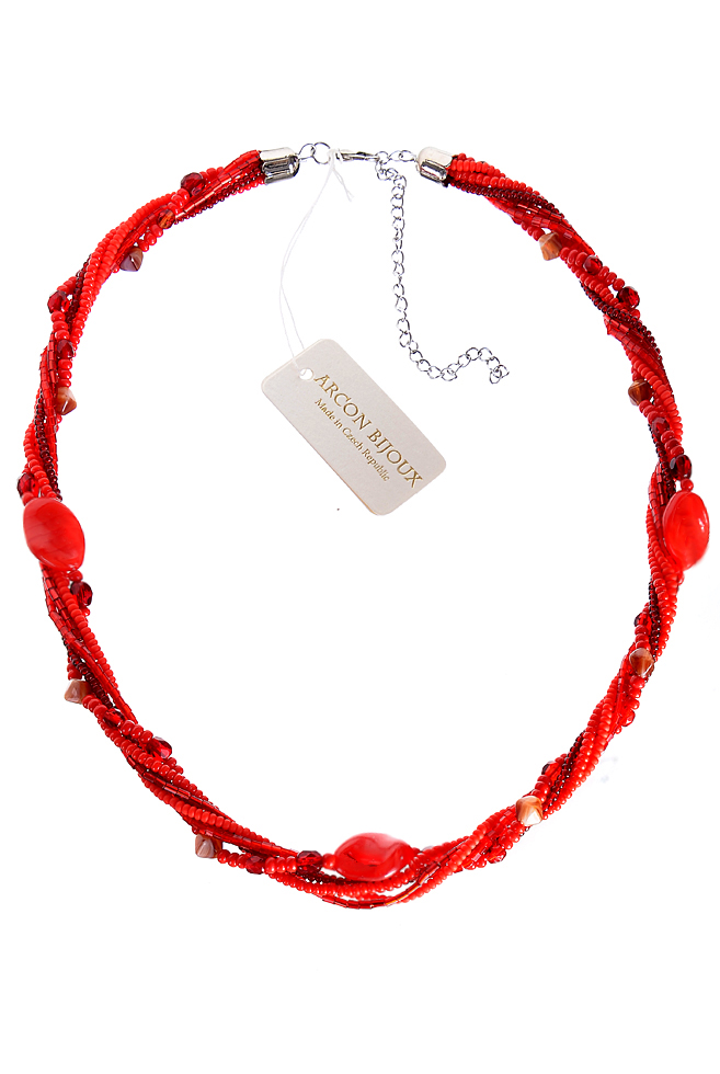 červený náhrdelník H99-16