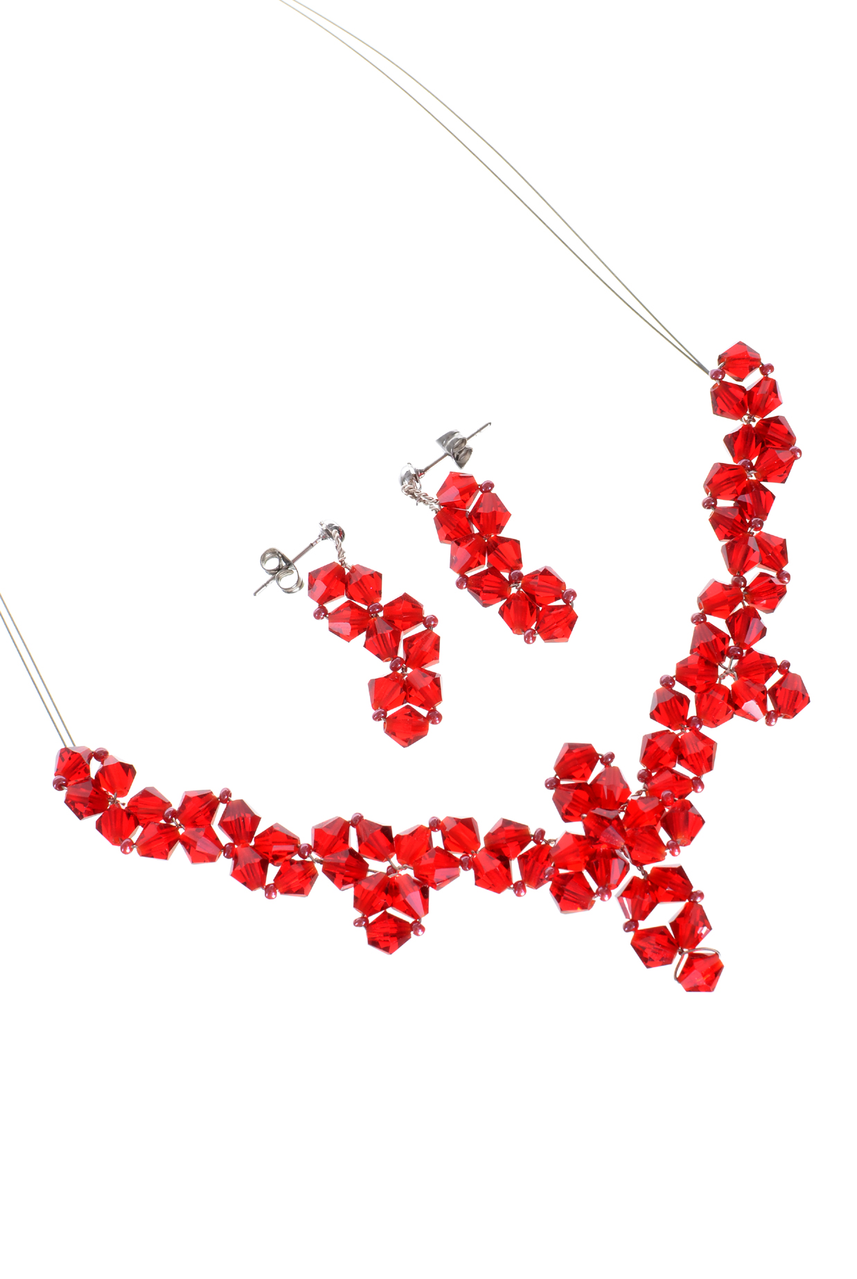 červený náhrdelník SETH69-111