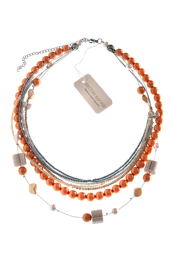 Oranžový náhrdelník H924-170