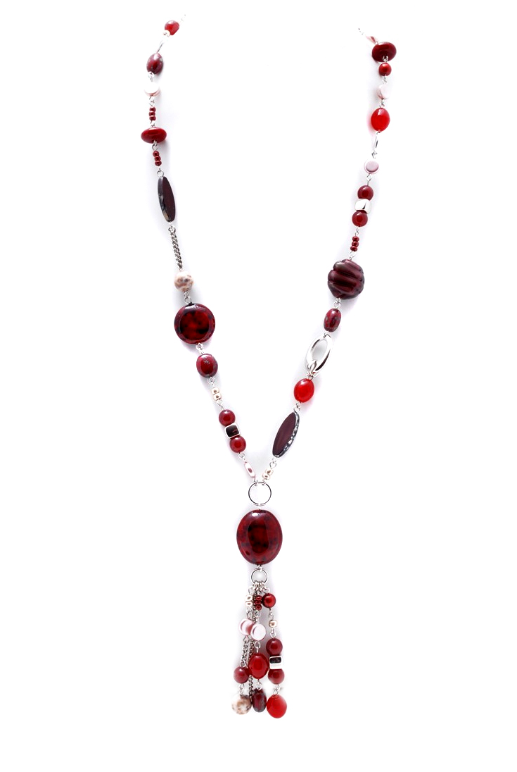 červený náhrdelník H99P-177