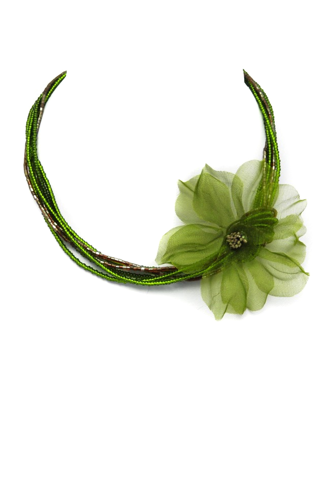 zelený náhrdelník 3H84-82