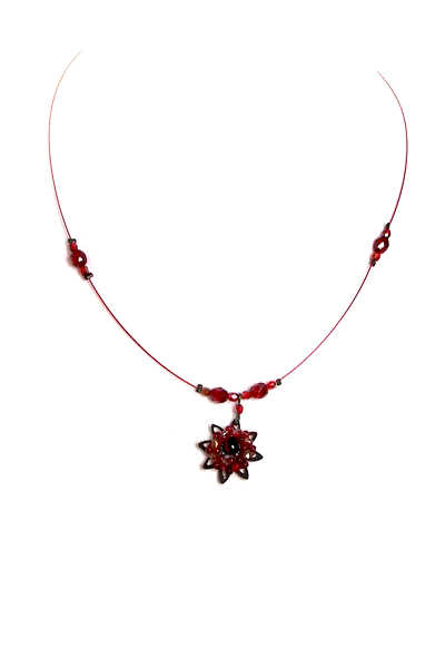 červený náhrdelník KYT-69