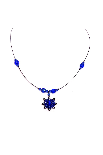 modrý náhrdelník KYT-63