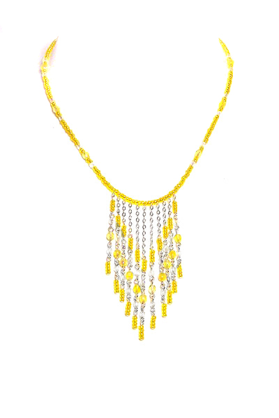 žlutý náhrdelník H623-20