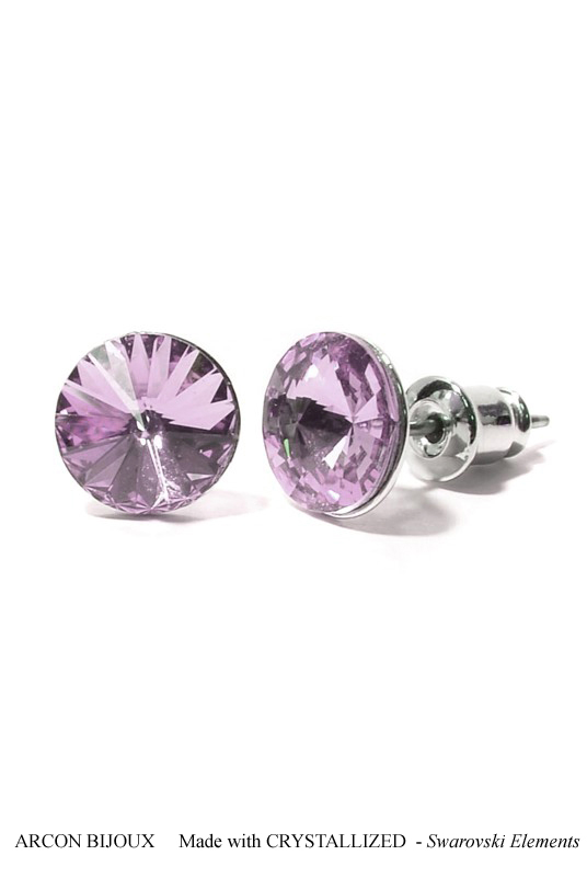  Swarovski fialové náušnice rivoli - Violet SWRIU5S-8DRRH