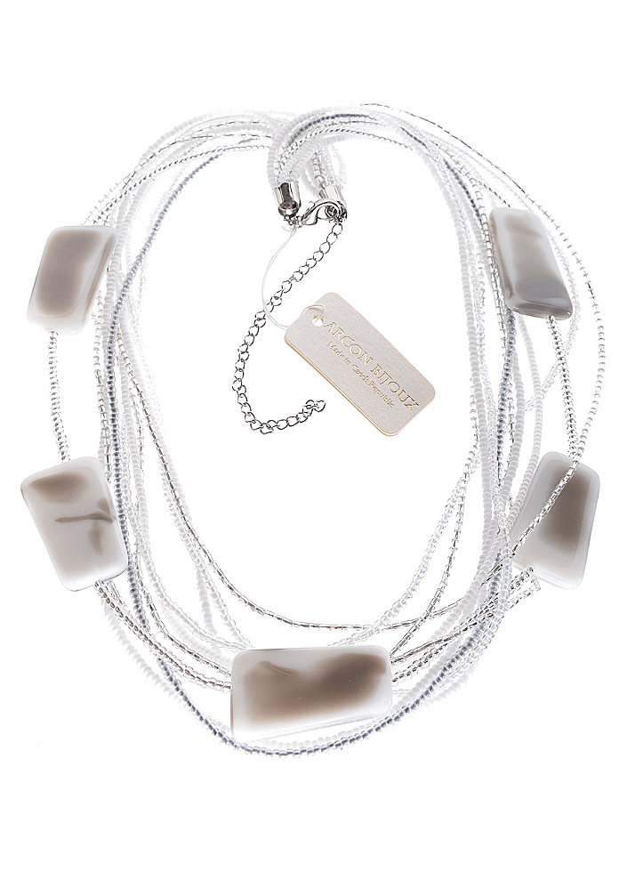bílý náhrdelník H822-60