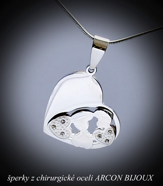 Chirurgická ocel náhrdelník srdce