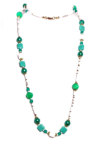 zelený náhrdelník 2H34-29