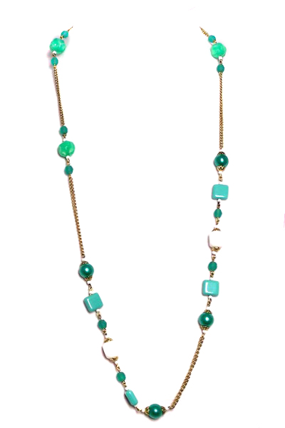 zelený náhrdelník H34-29
