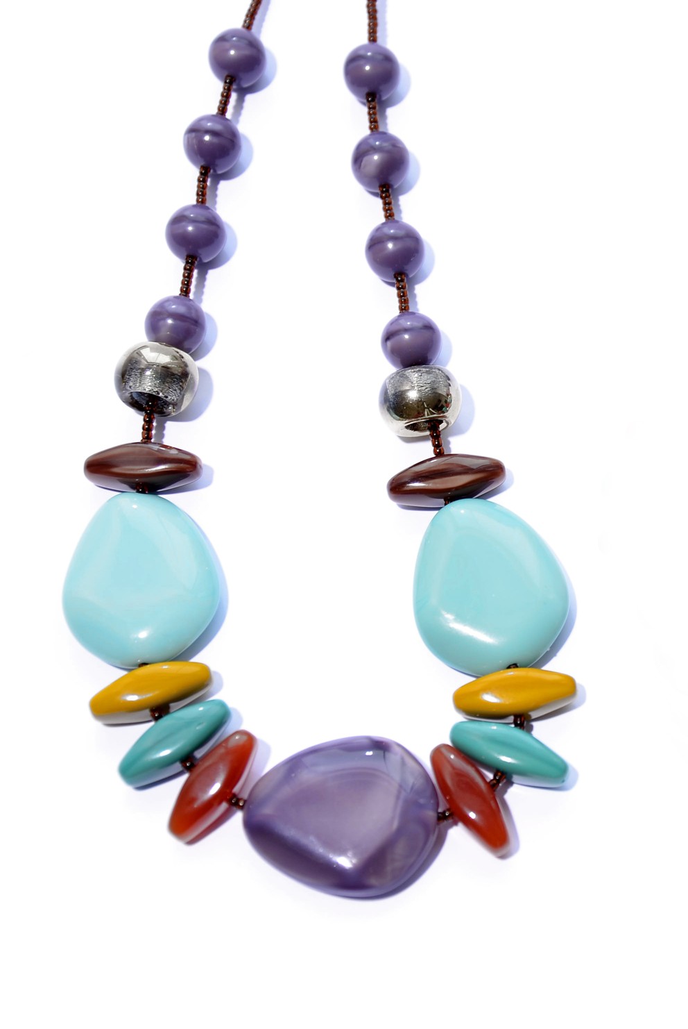 fialový náhrdelník H95-201