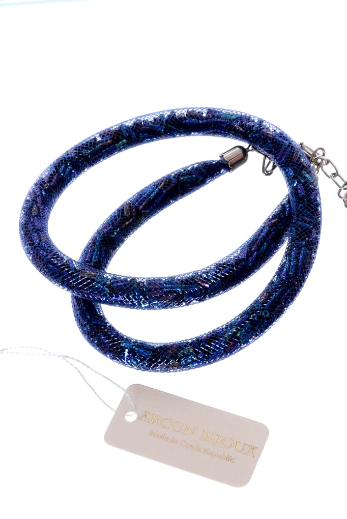 modrý náhrdelník dutinka