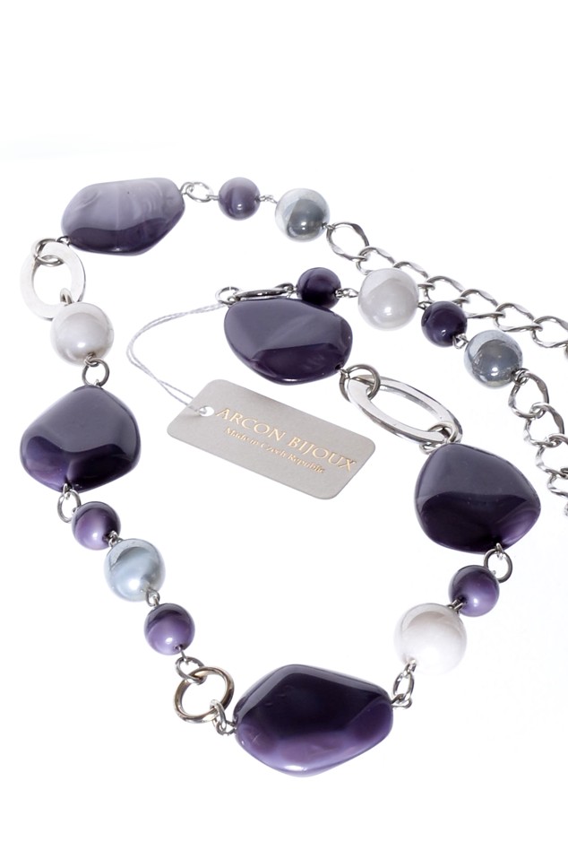fialový náhrdelník FH95-134