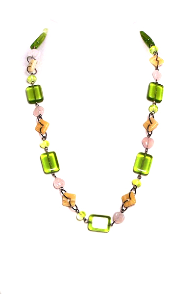 zelený náhrdelník H841-47