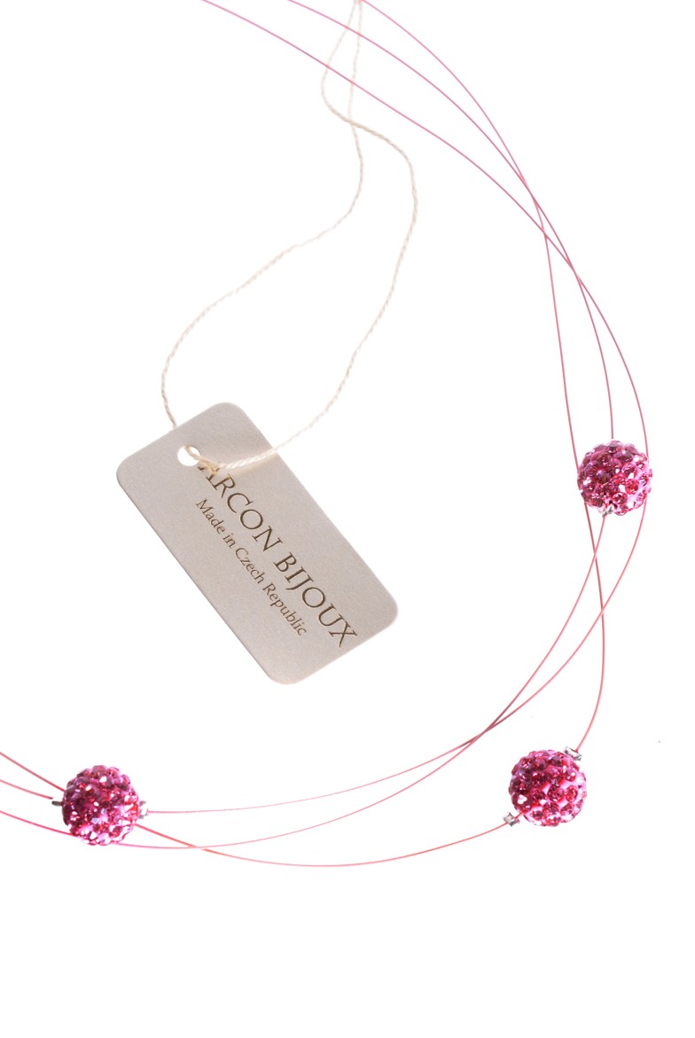 fuchsiovo-růžový náhrdelník