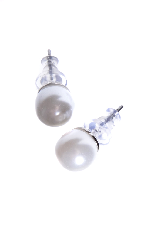 bílé náušnice perličky PERL/U22