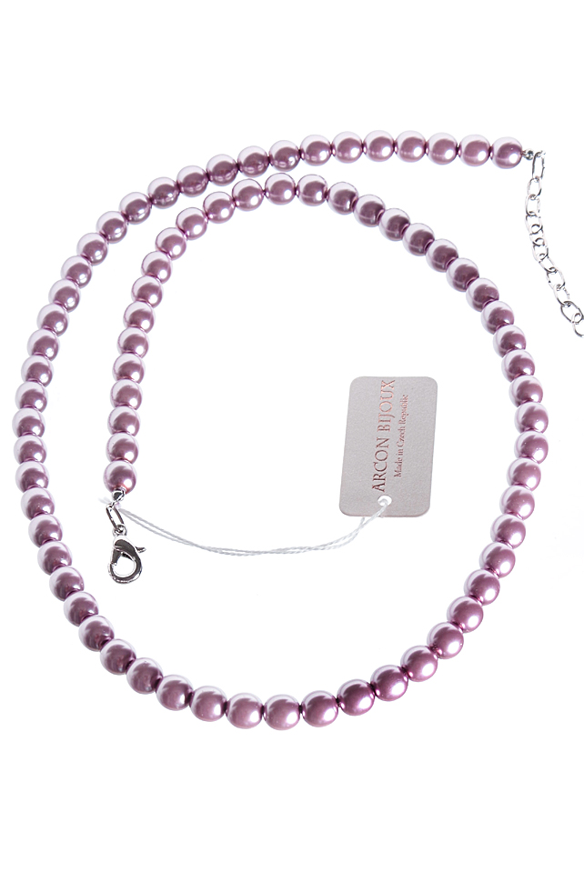 růžový perlový náhrdelník H1/61PERL8