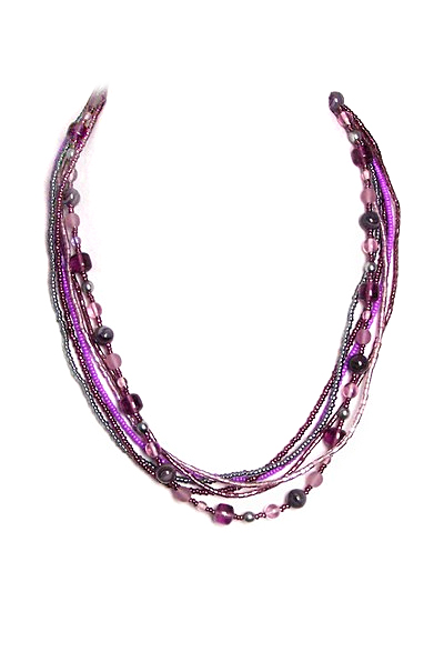fialový náhrdelník 2H85-70