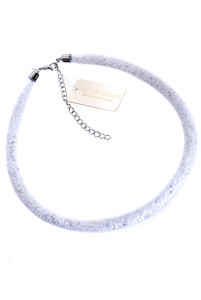 bílý náhrdelník dutinka DUT/H2222
