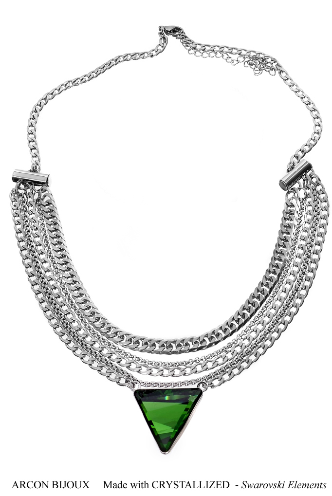 Moderní náhrdelník Swarovski Elements delta SWH4-106