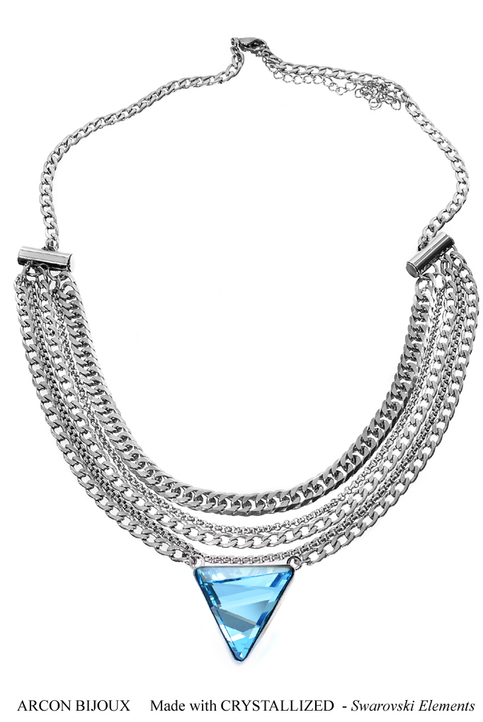 Moderní náhrdelník Swarovski Elements delta SWH6-106