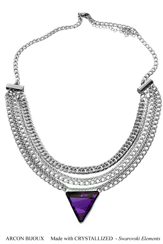 Moderní náhrdelník Swarovski Elements delta SWH5-106