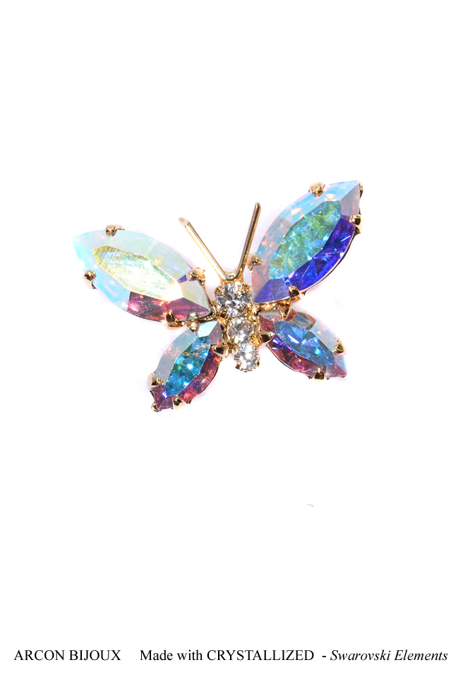 Swarovski Elements brož motýlek