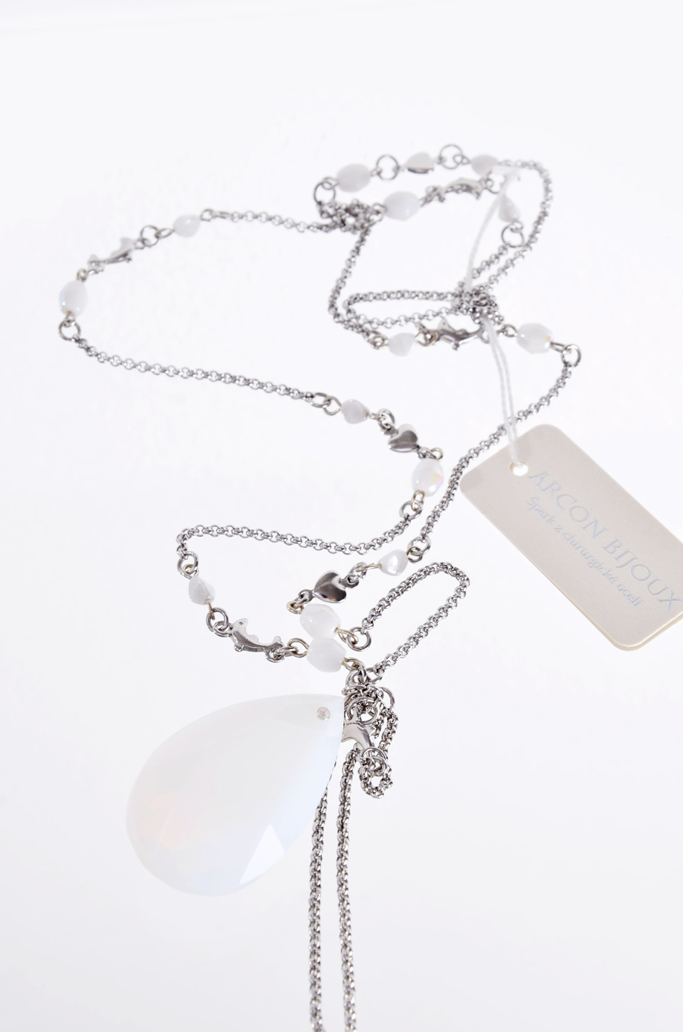 Chirurgická ocel - bílý náhrdelník