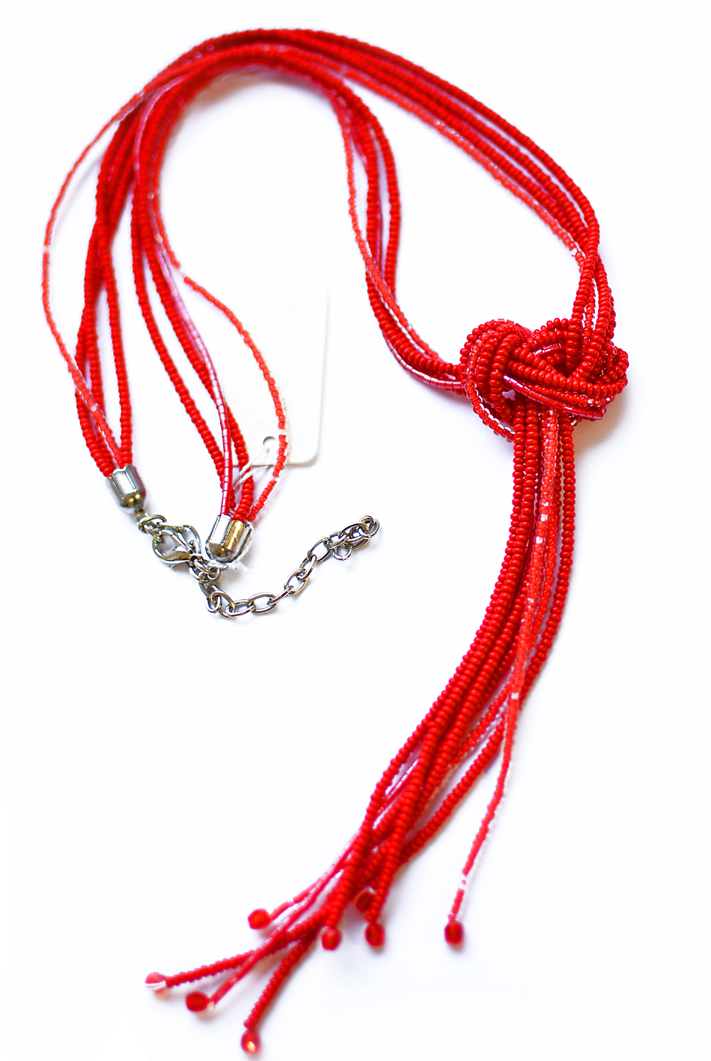 červený náhrdelník H89-97
