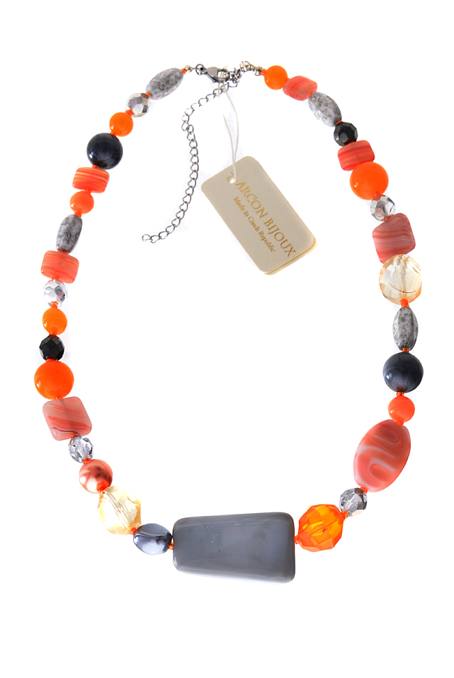 oranžový náhrdelník H924-2