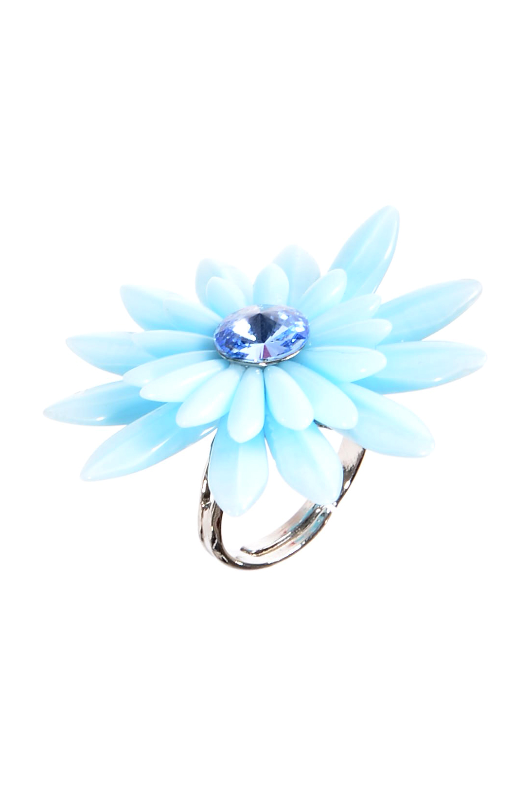 Modrý prsten s květem 2R3-208