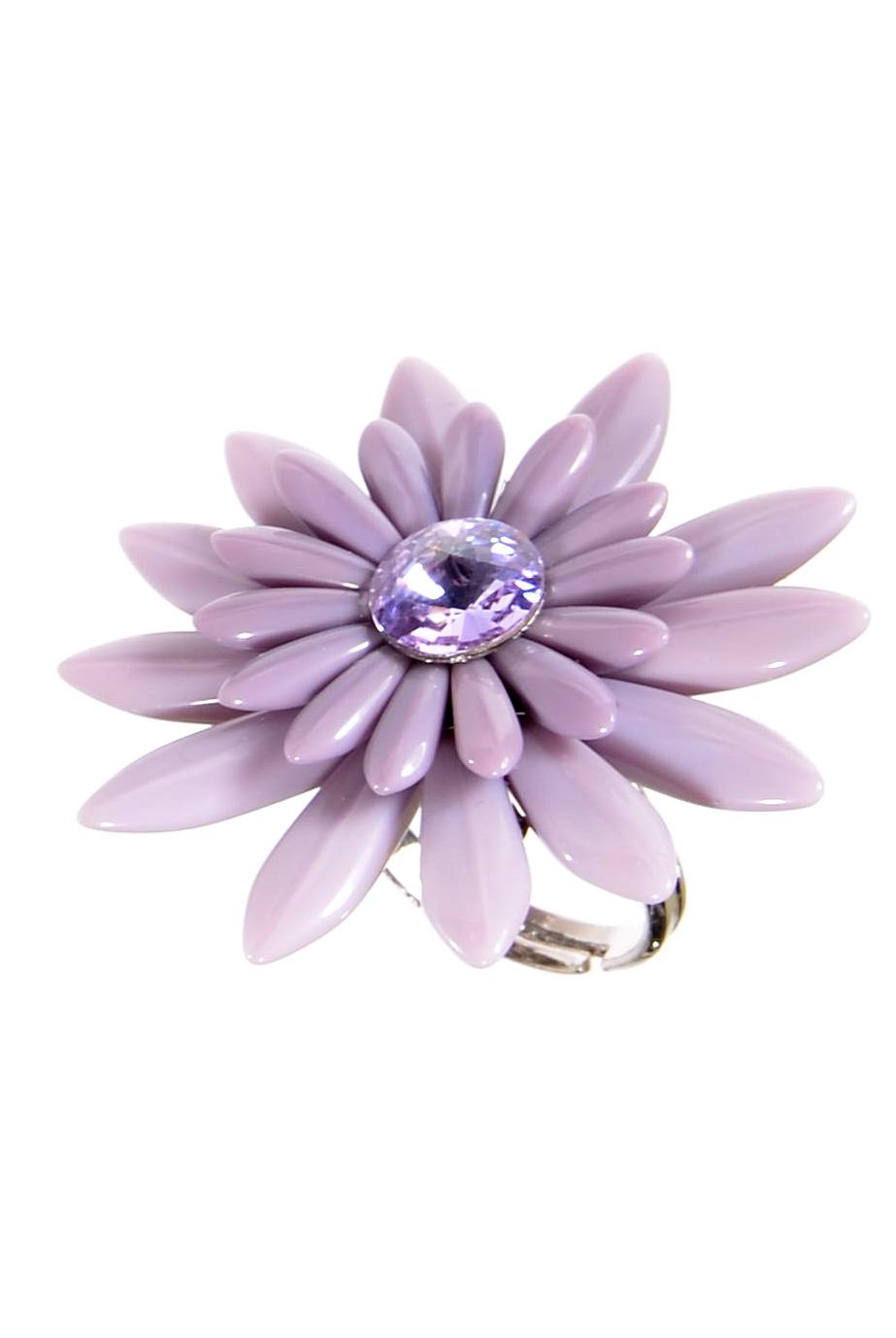 Fialový prsten s květem  2R5-208