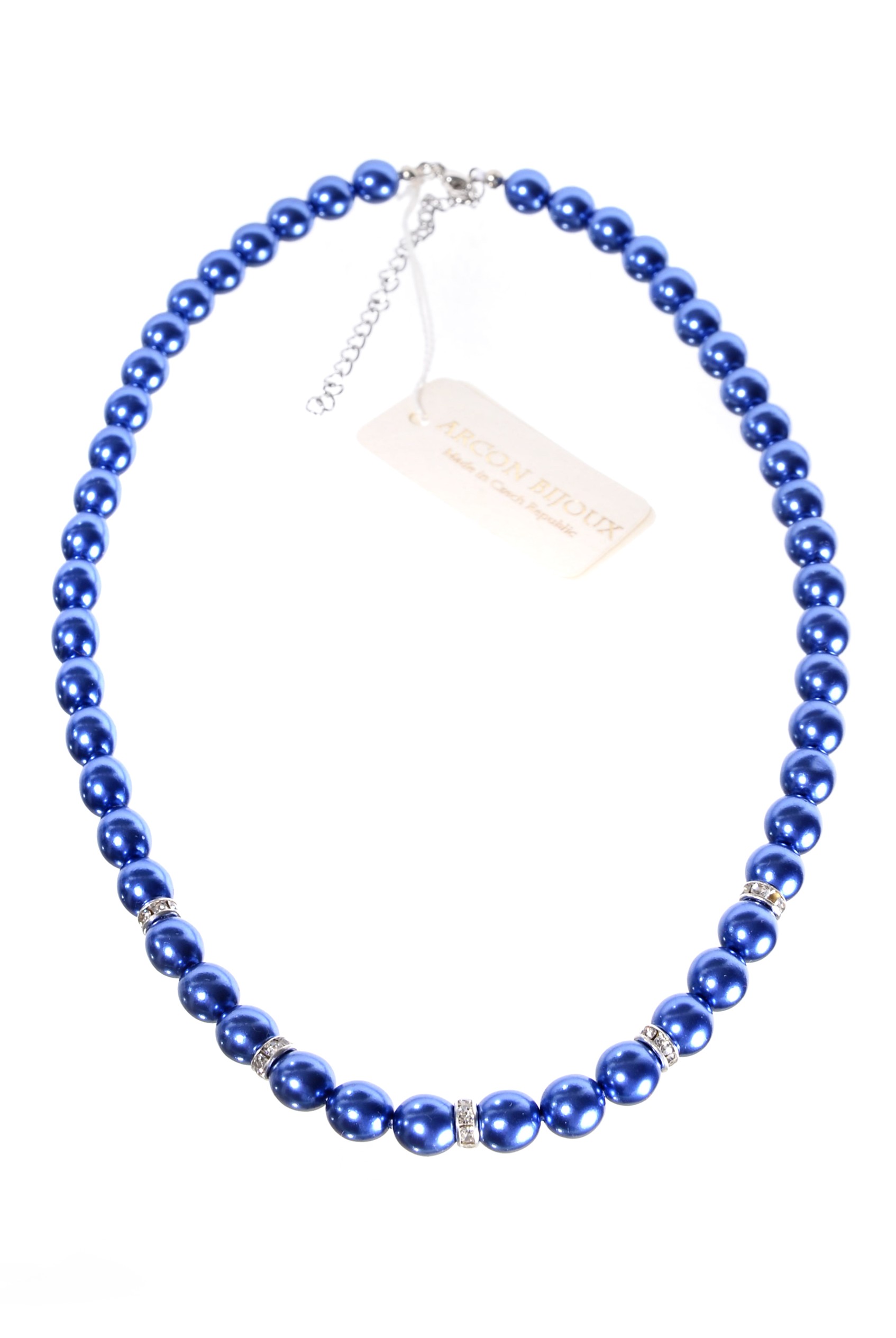 Modrý náhrdelník z perliček H93-209