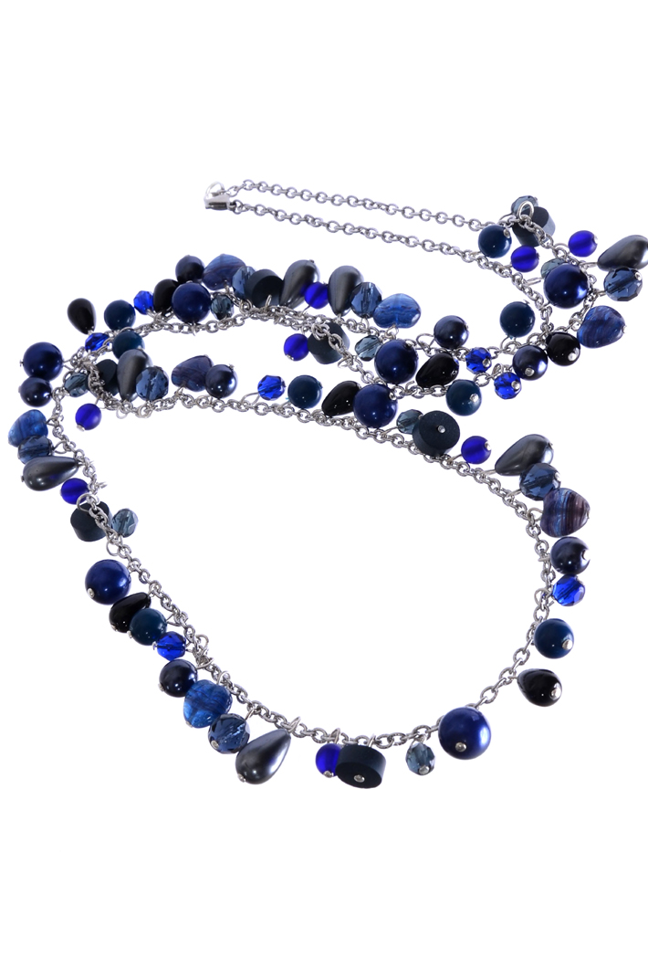 Tmavě modrý náhrdelník H93-158