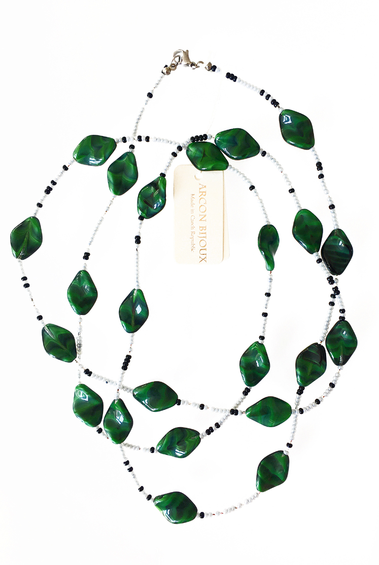 Dlouhý zelený náhrdelník 4H94T-91