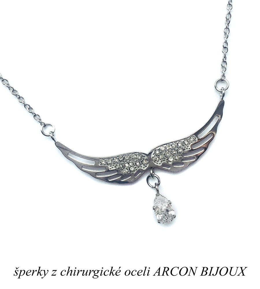 Andělská křídla přívěsek - chirurgická ocel
